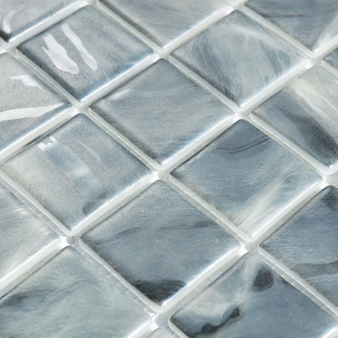 Oasis Grey, 1.5" x 1.5" - Glass Tile