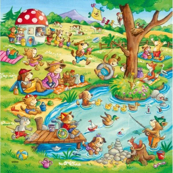 Ravensburger Animal Vacation 3x49pc