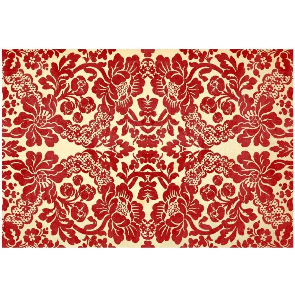 Red Demask Decoupage Paper - Roycycled Treasures