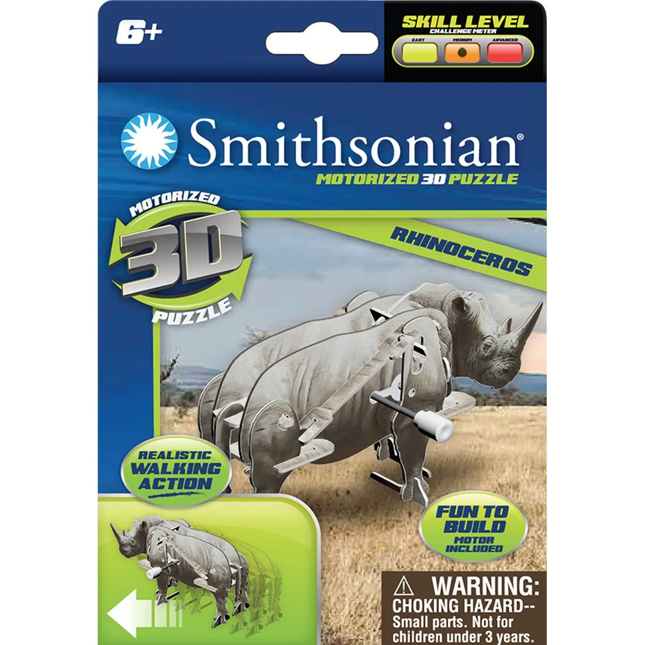 Smithsonian Motorized 3D Puzzle Animals Rhinoceros