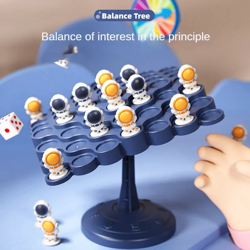 Spacethemed balancing puzzle game for parentchild interaction and gifts