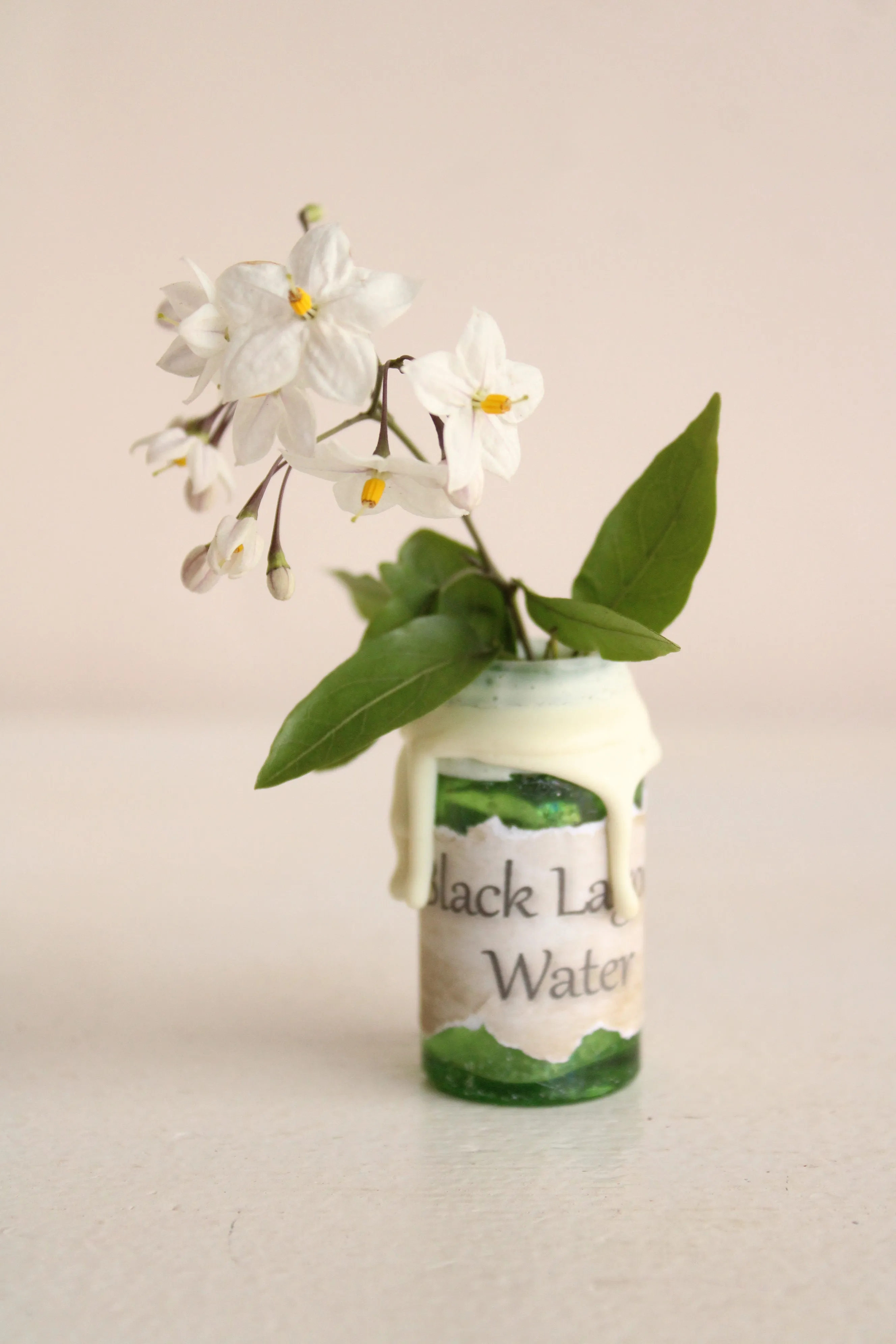 Spooky Halloween Apothecary Bottles made from Upcycled Vintage Glass Bottles