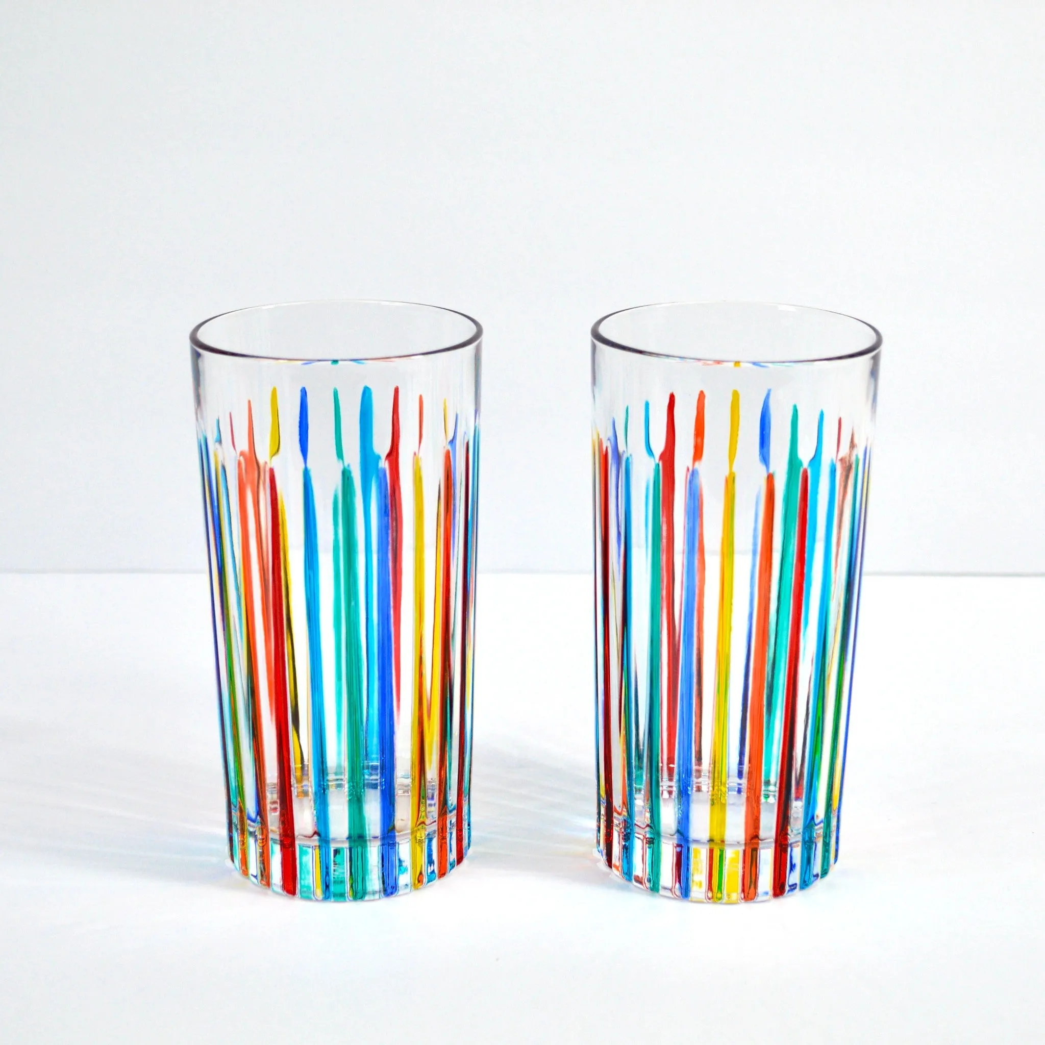 Timeless Tall Drink Glasses, Set of 2, Italian Crystal