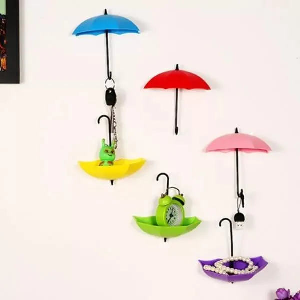 Umbrella Shape Wall Mounted Hooks, Wall Key Holder