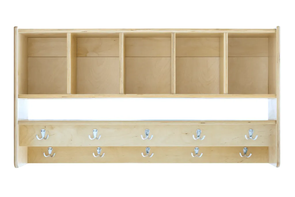 Wall Mounted Coat Hooks with Cubbies