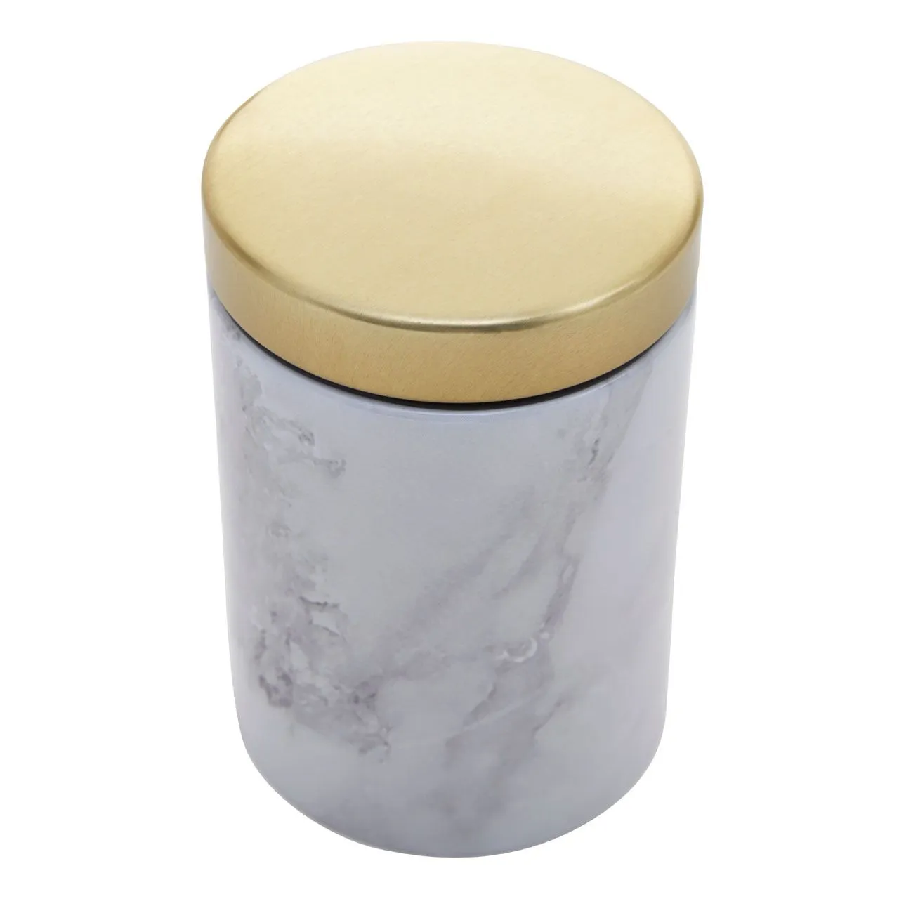 White/Grey Marble Effect Storage Tin Set - 5 Pc