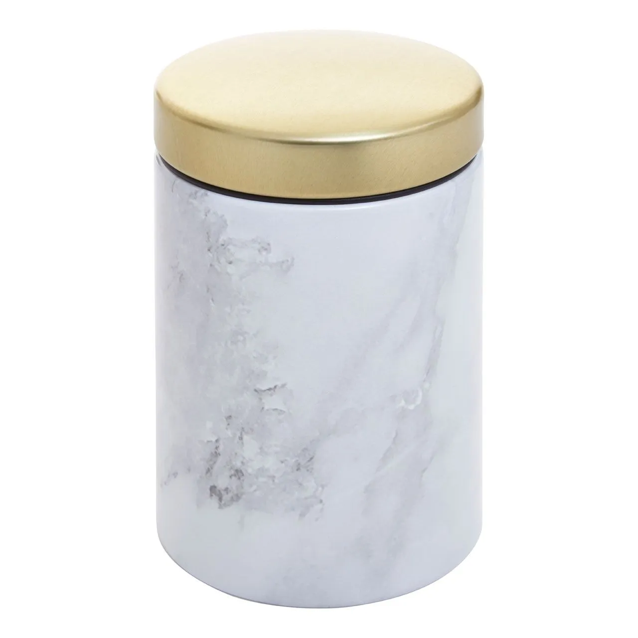 White/Grey Marble Effect Storage Tin Set - 5 Pc