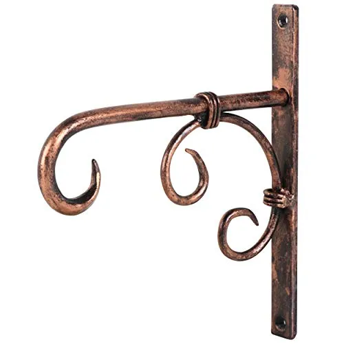 Wood Art Store Metal Wall Bracket for Bird Feeders & Houses Planters Lanterns Wind Chimes Hanging Baskets Ornaments String Lights