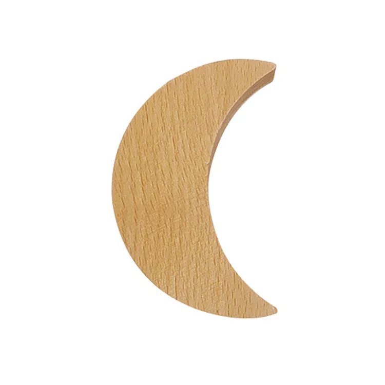 Wooden Cupboard Knob | Moon